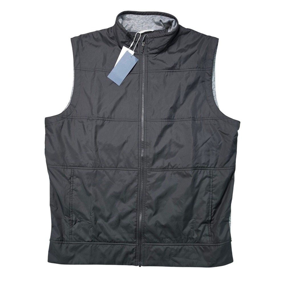 NWT Cutter & Buck Stealth DryTec Hybrid Golf Vest Black Gray Mens L